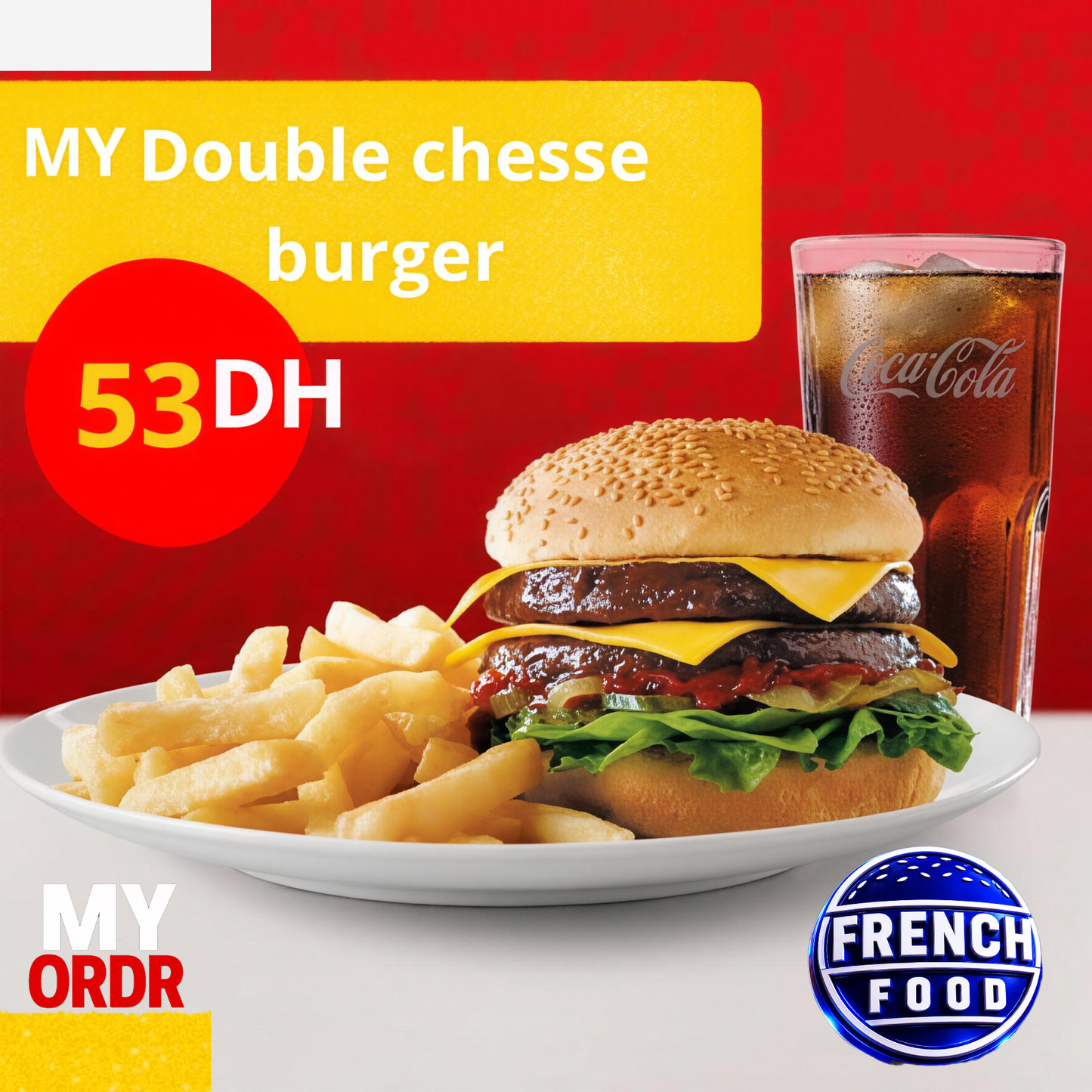 Menu Double chesse burger