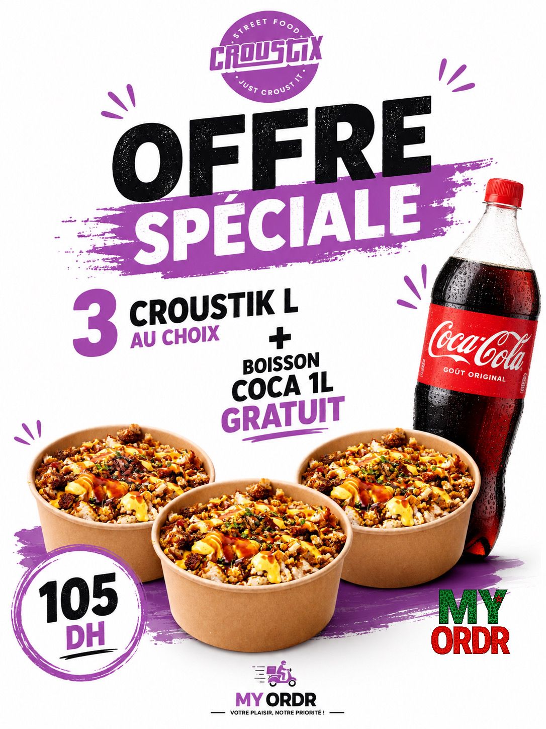 3 repas Croustix avec boisson