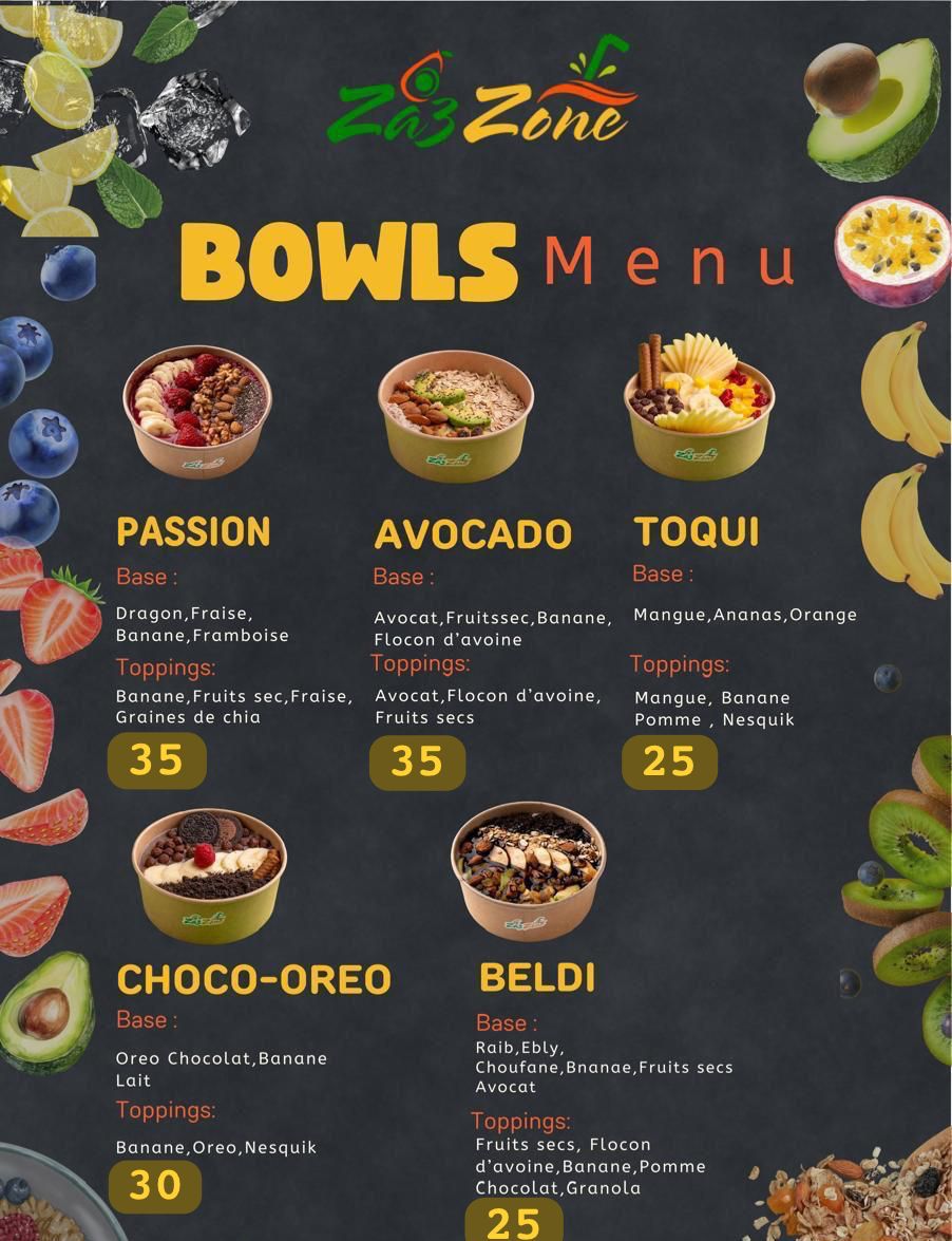 Menu bowls