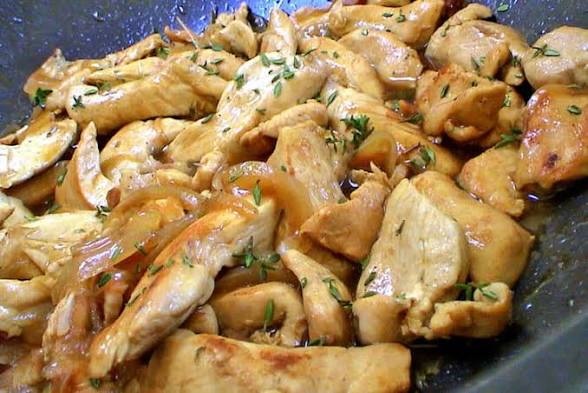 Émincé de poulet